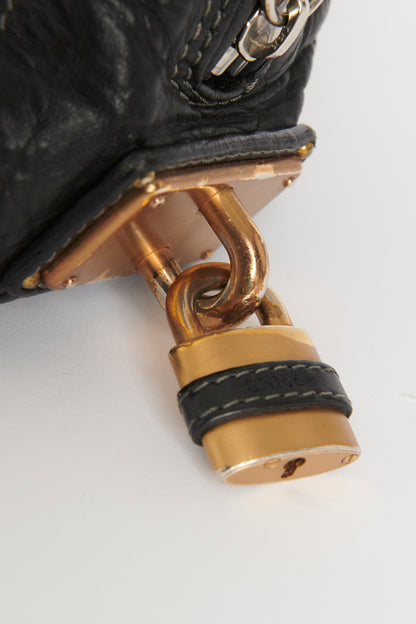 Black Leather Paddington Preowned Shoulder Bag
