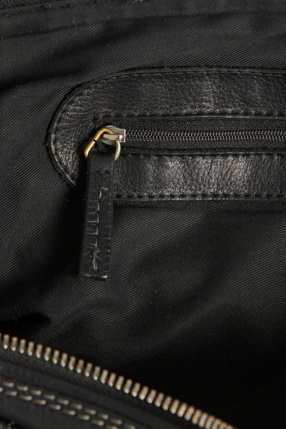 Black Leather Paddington Preowned Shoulder Bag