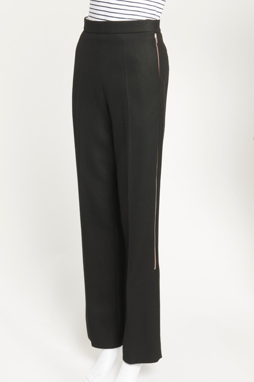 Khaki Jade Side Zip Trouser | WHISTLES |