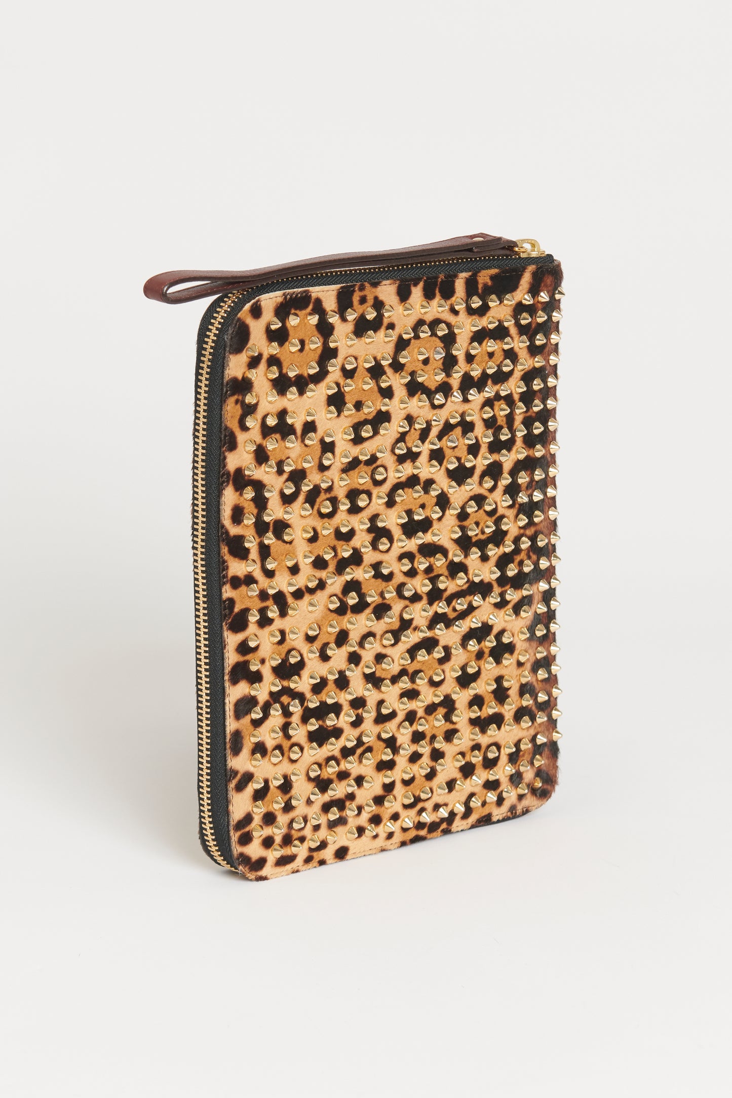 Leopard Studded Preowned iPad Case