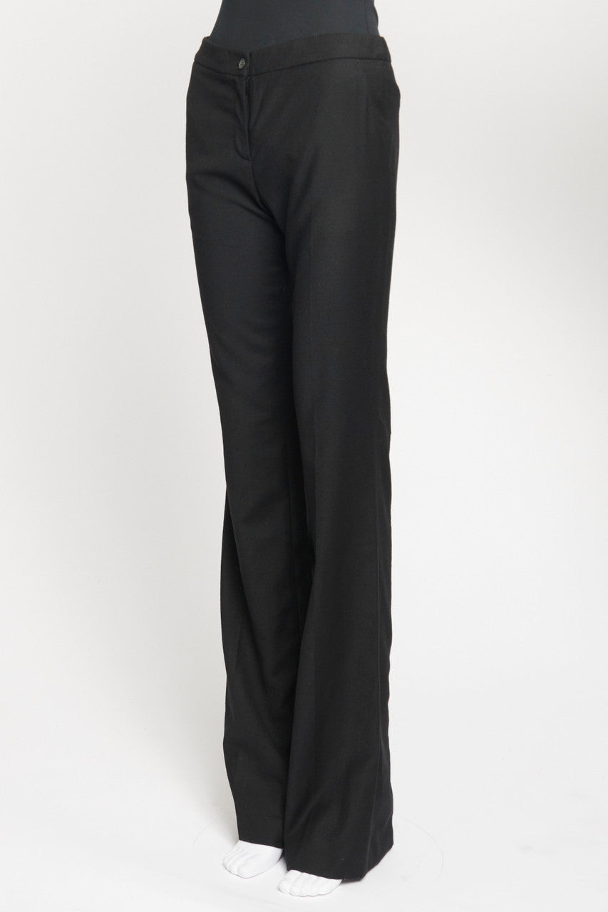 Black Skinny Flare Preowned Trousers