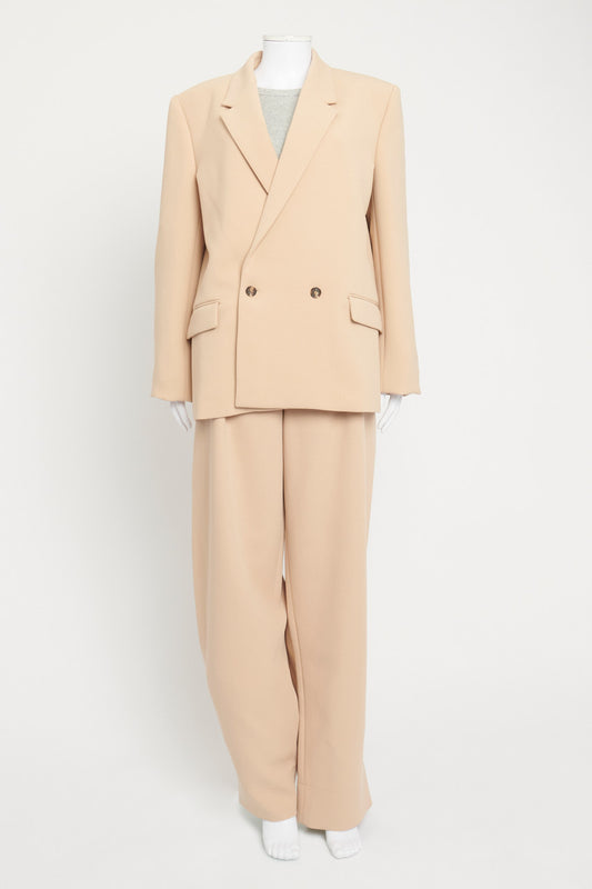 Cream Wool Hailey Bieber X Wardrobe NYC Preowned Suit