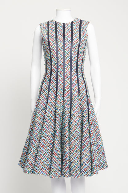 Multicoloured Tweed Hourglass Preowned Dress