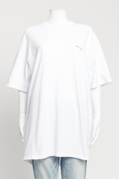 2018 White Cotton Logo Preowned T Shirt