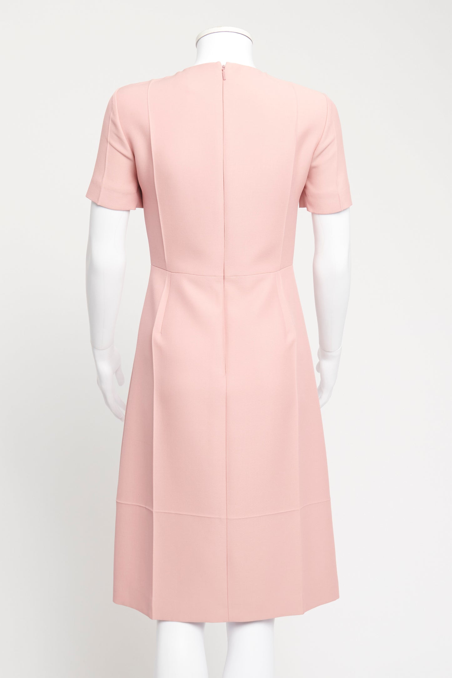 2016  Pink Ruffle Preowned Knee Length Dress