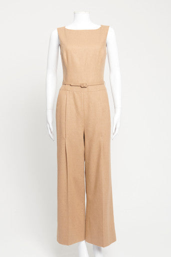 Brown Camel Hair Preowned Jumpsuit