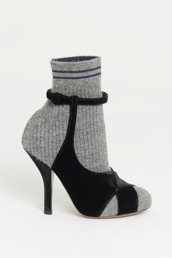 Grey Sock Preowned Heel Boot