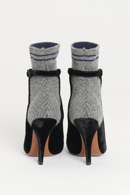 Grey Sock Preowned Heel Boot