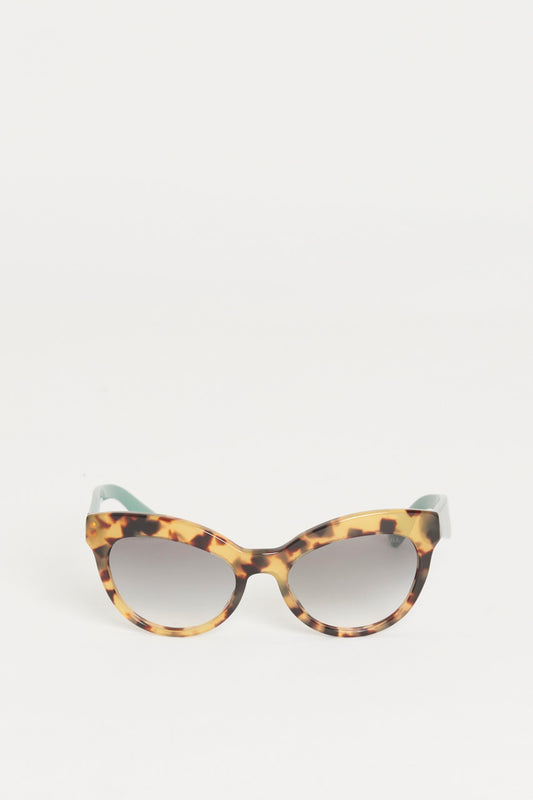 Tortoise Shell & Turquoise Cat Eye Preowned Sunglasses
