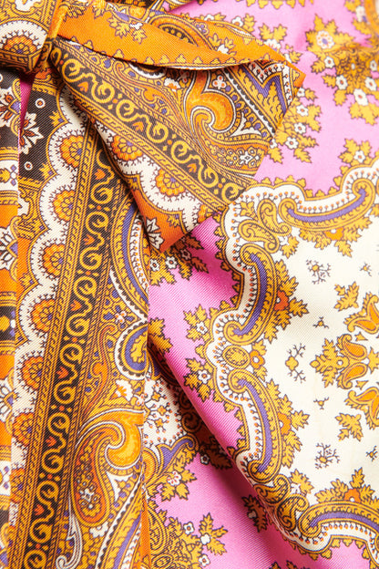 Multi Silk Paisley Printed Preowned Skirt