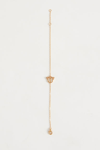 18k Gold Diamond Ladybird Preowned Bracelet