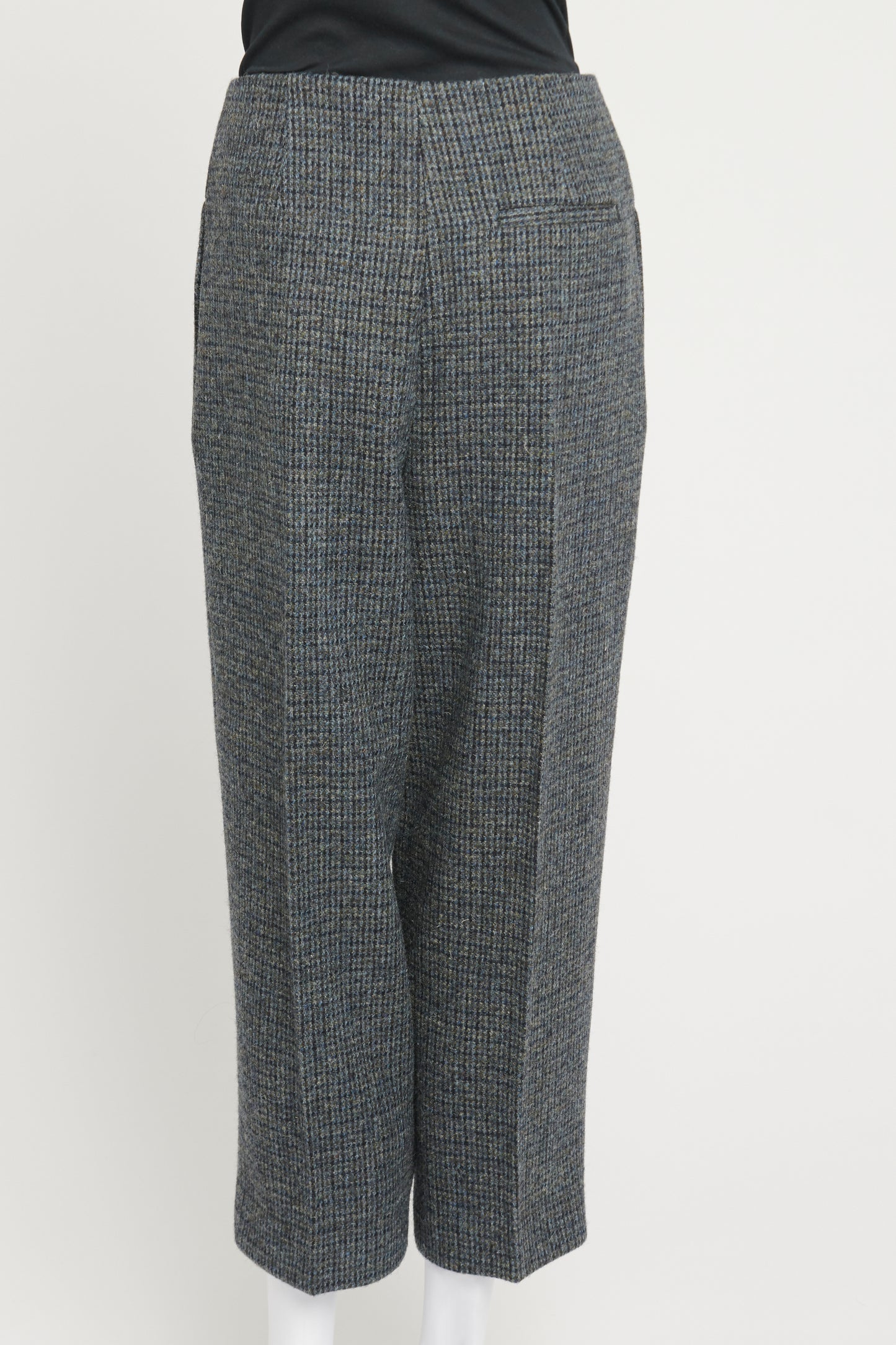 Grey Tweed Preowned Trousers