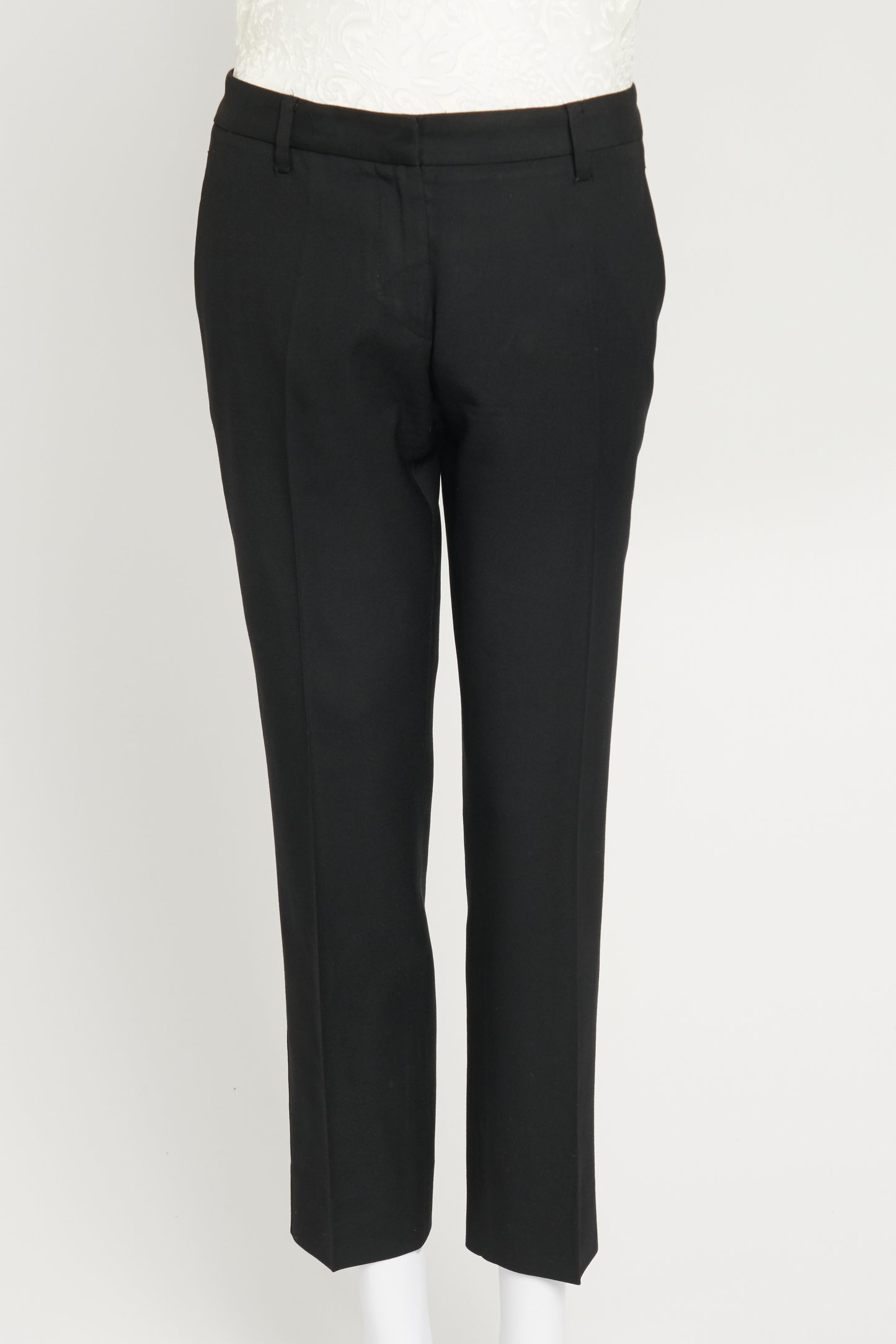 Black Wool Preowned Suit Trousers
