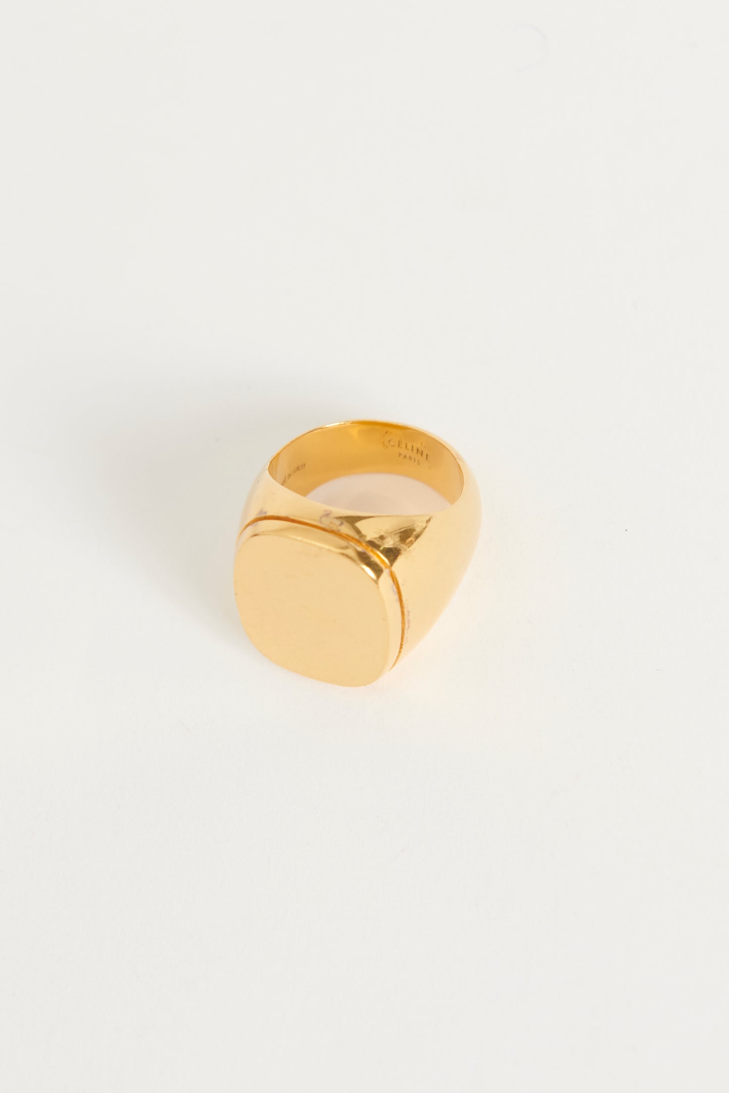 Gold Chunky Preowned Signet Ring