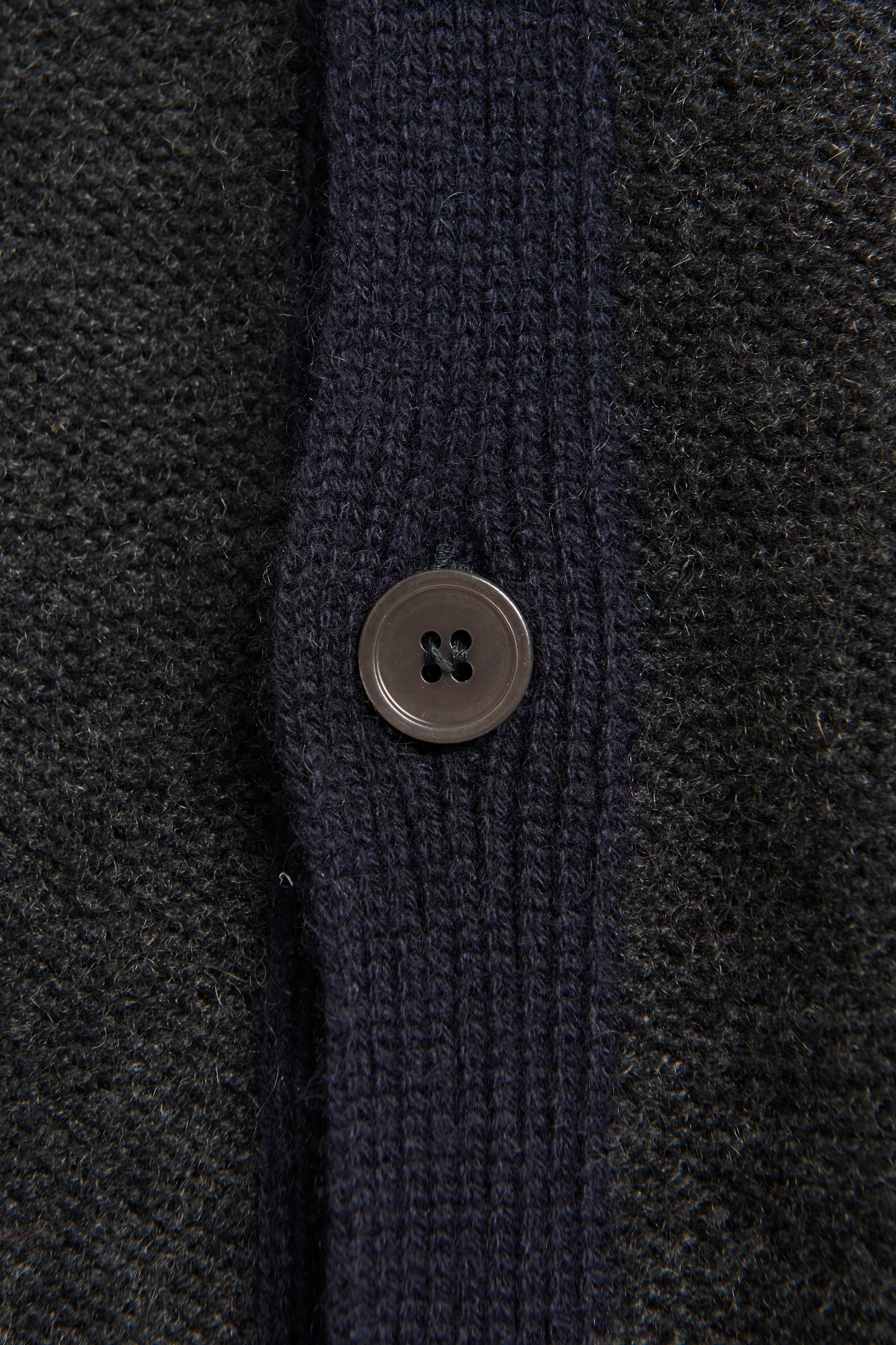 Grey and Navy Cashmere Preowned Cardigan