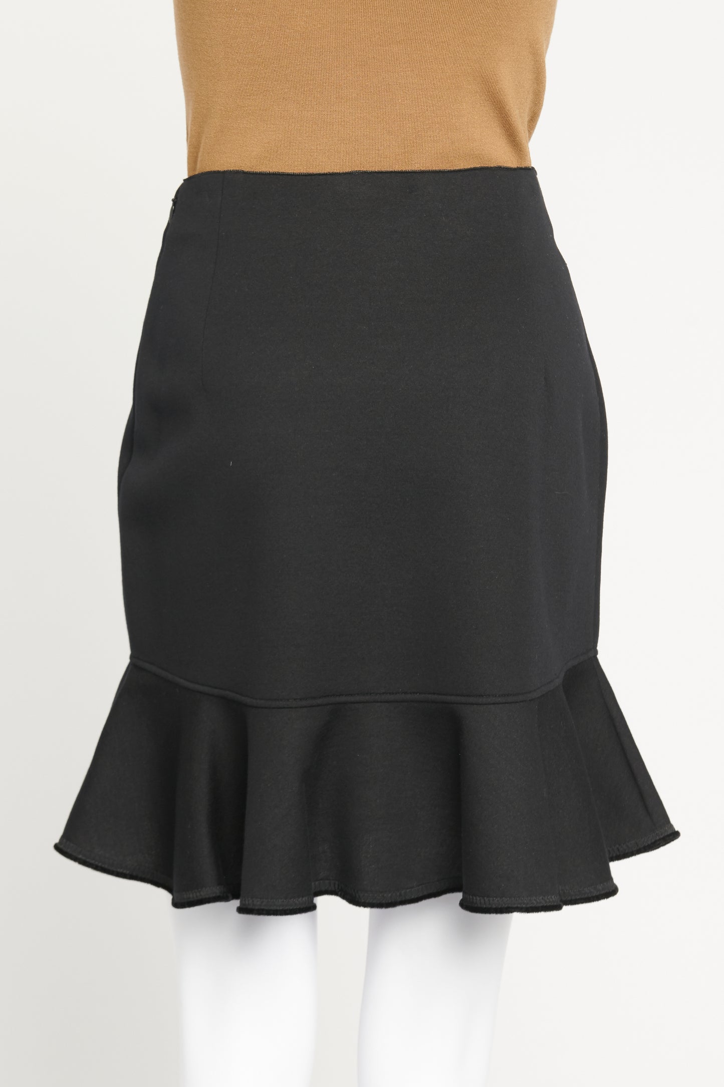 Cavalli Class Black Peplum Lacey Pocket Preowned Skirt