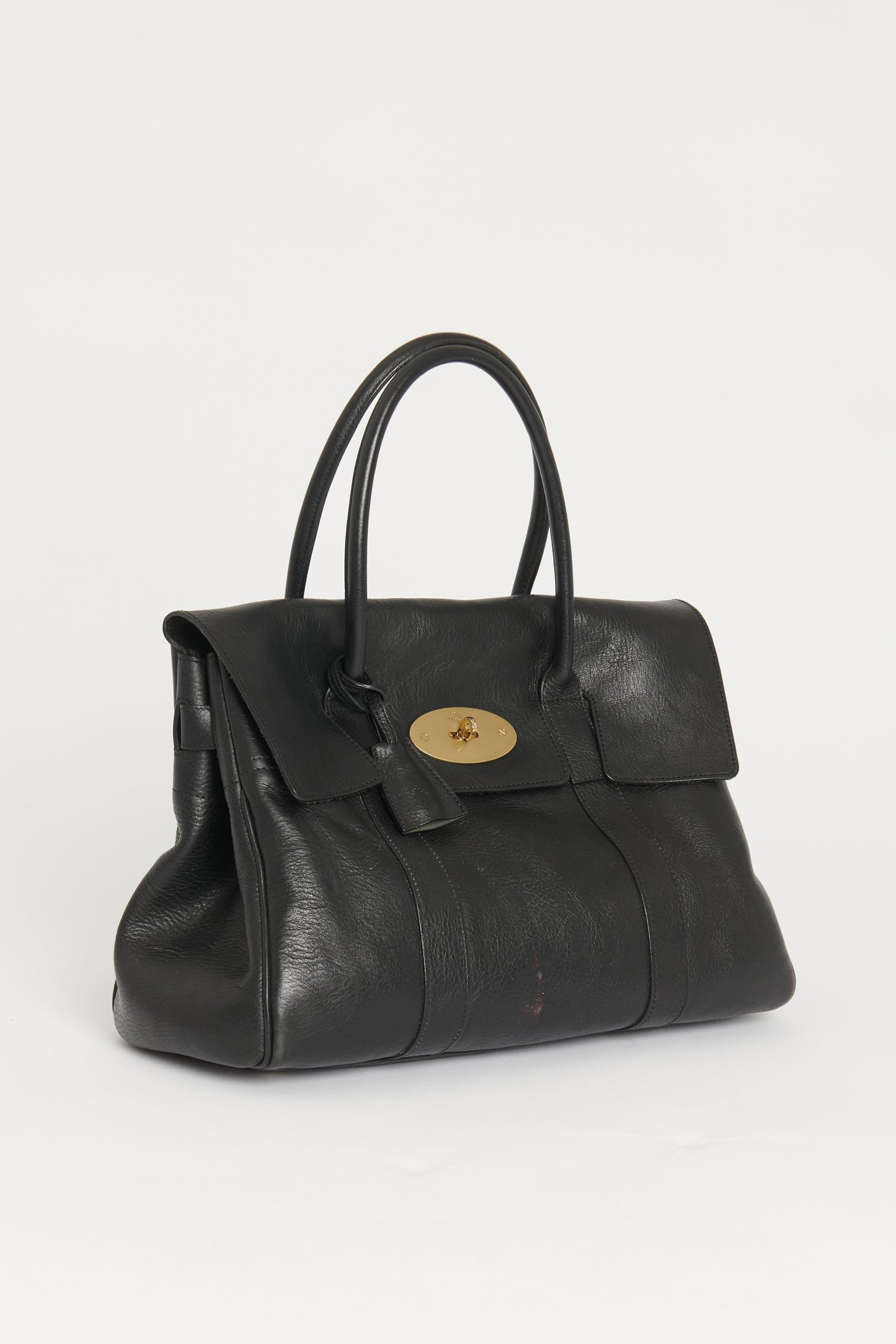 Black Leather Bayswater Heritage Preowned Handbag