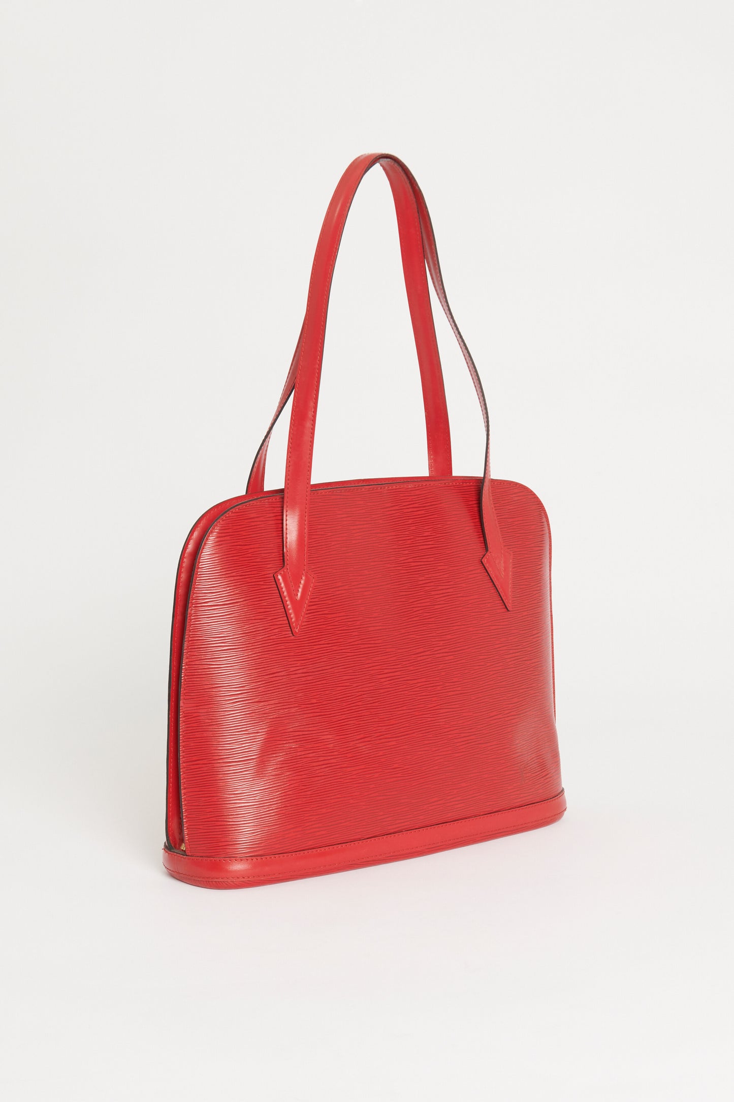 Red Epi Leather Preowned Lussac Tote Bag