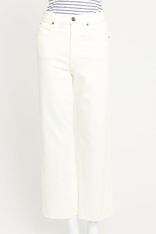 White High Waisted Preowned Jeans