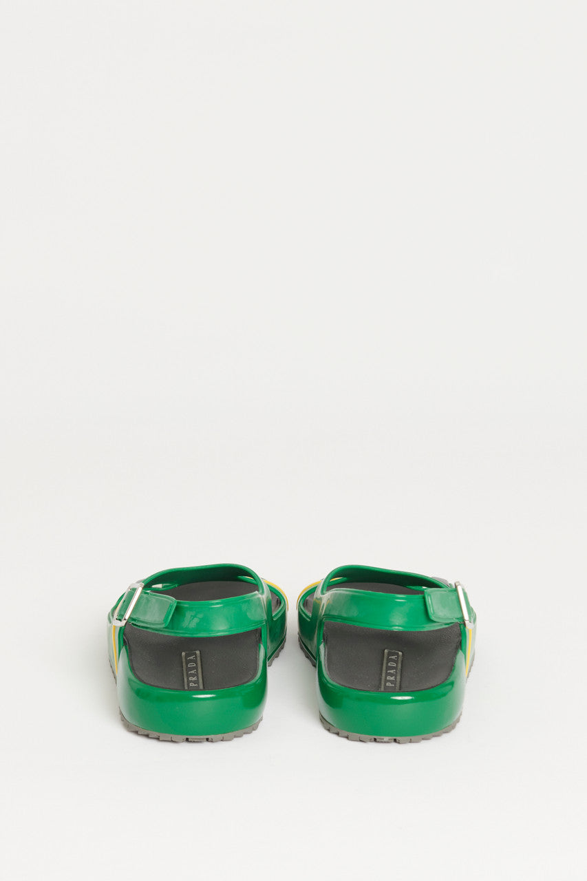 Green Rubber Preowned Sandal
