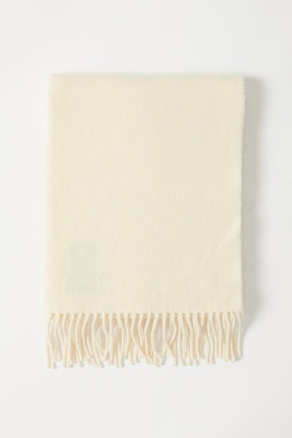 Cream Wool Preowned Scarf