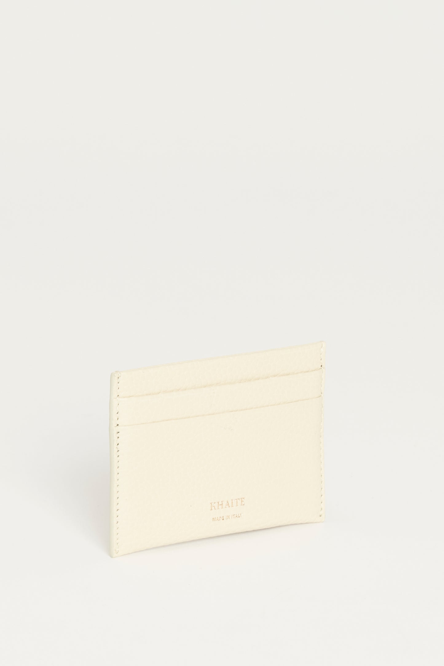 Cream Leather The Card Case Preowned Cardholder