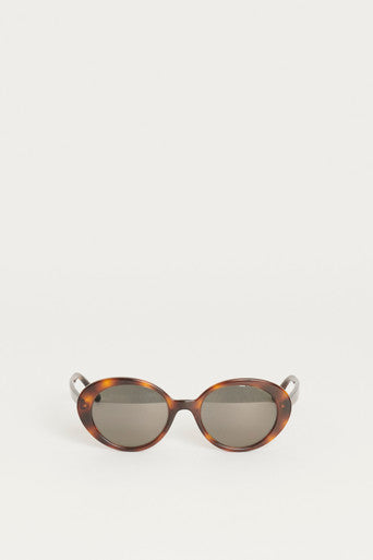 Tortoise Frame Oval Parquet Preowned Sunglasses