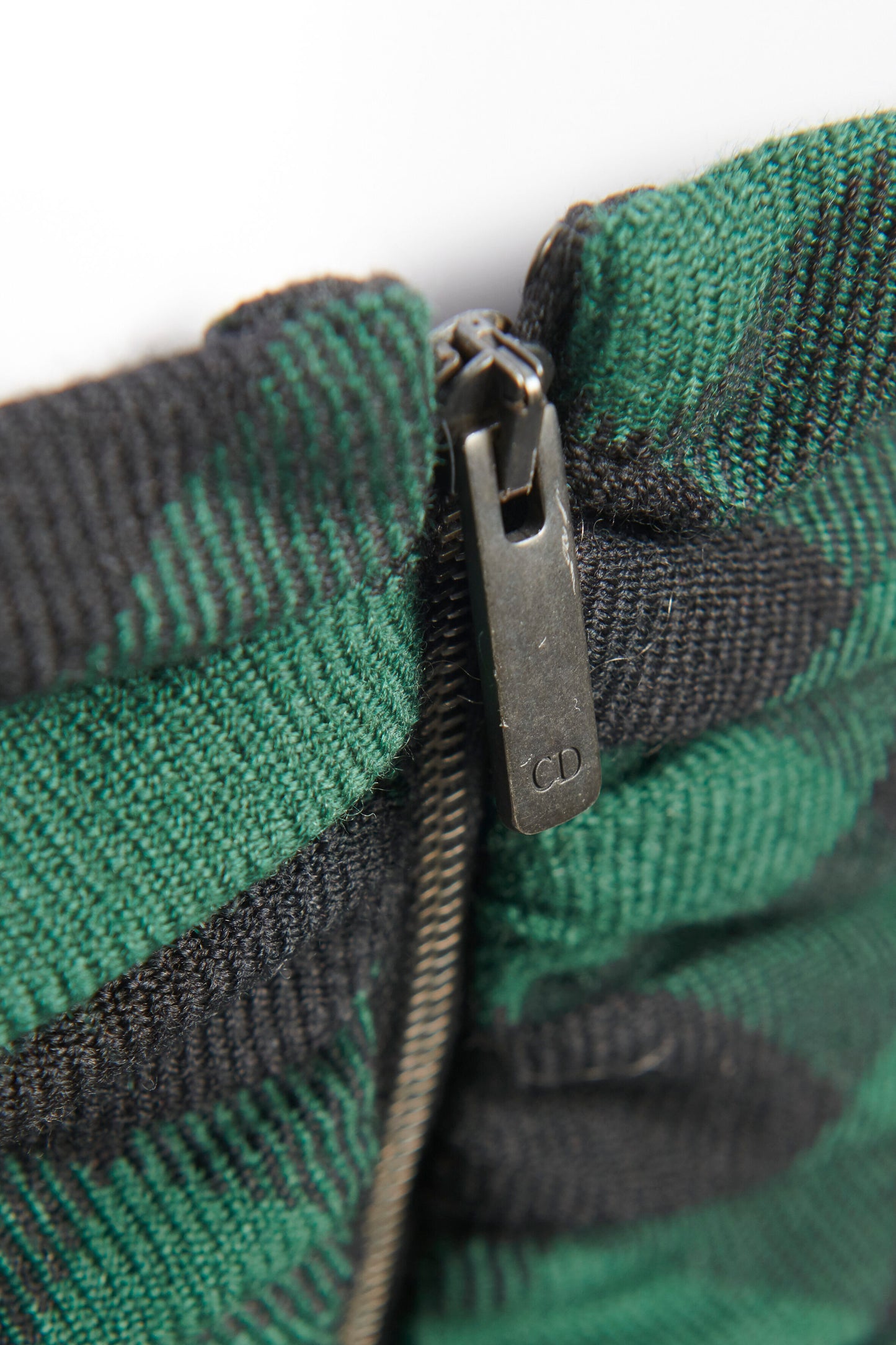 Green and Black Tartan Wool Preowned Corset Top