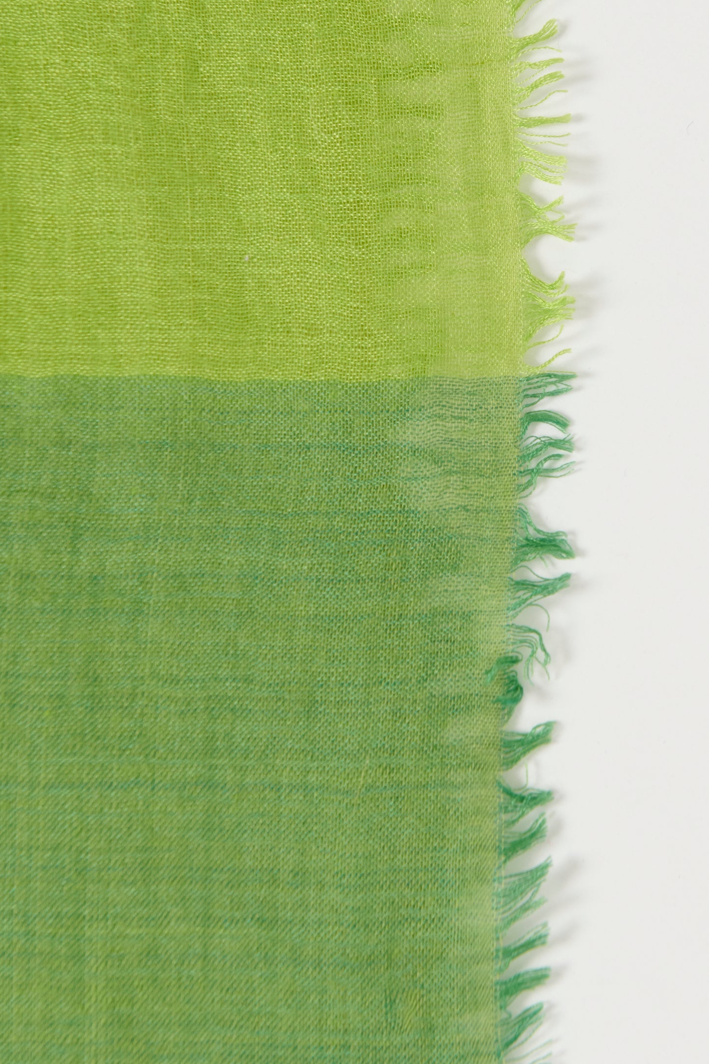 Green Gradient Stripe Cashmere Blend Preowned Shawl