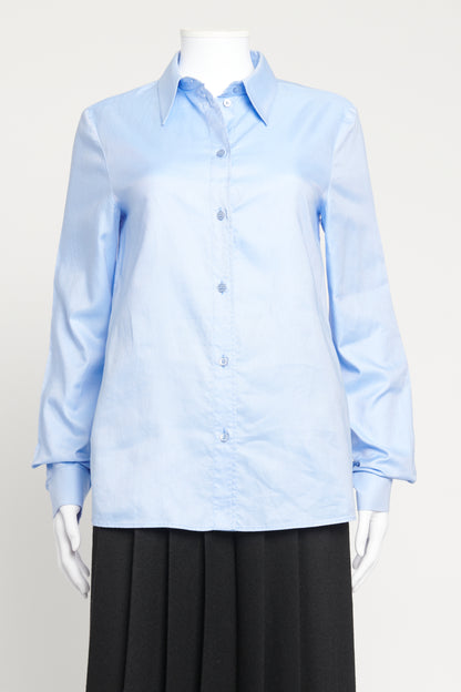 Baby Blue Button Up Preowned Classic Shirt