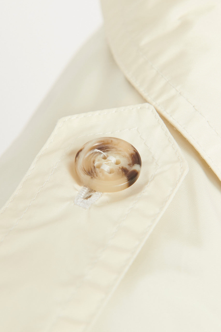 Cream Nylon Preowned Trench Coat