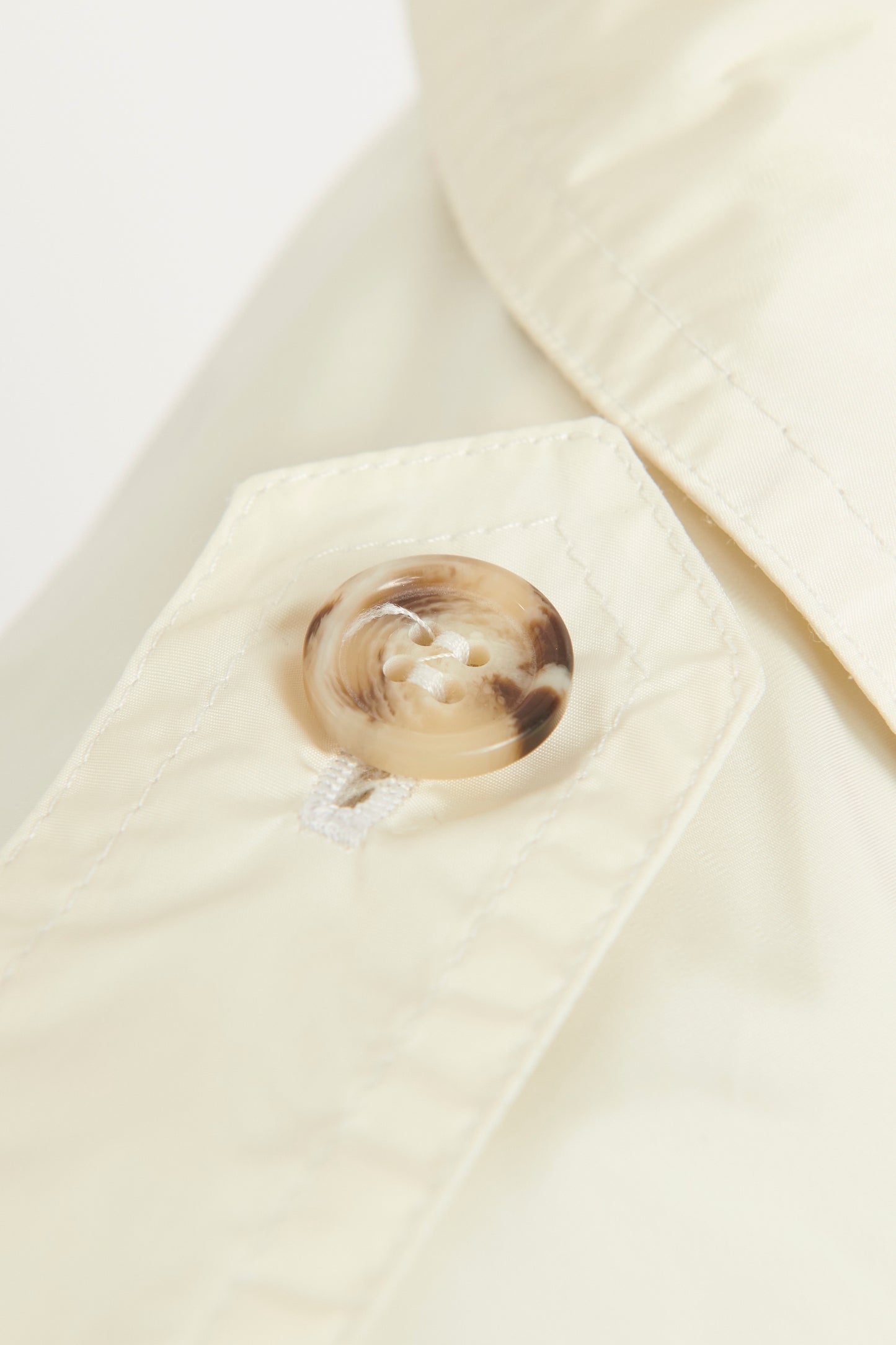 Cream Nylon Preowned Trench Coat