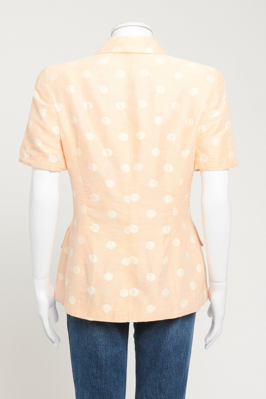 Pink and White Polka Dot Preowned Shirt