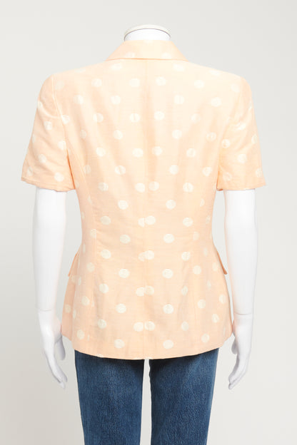 Pink and White Polka Dot Preowned Shirt