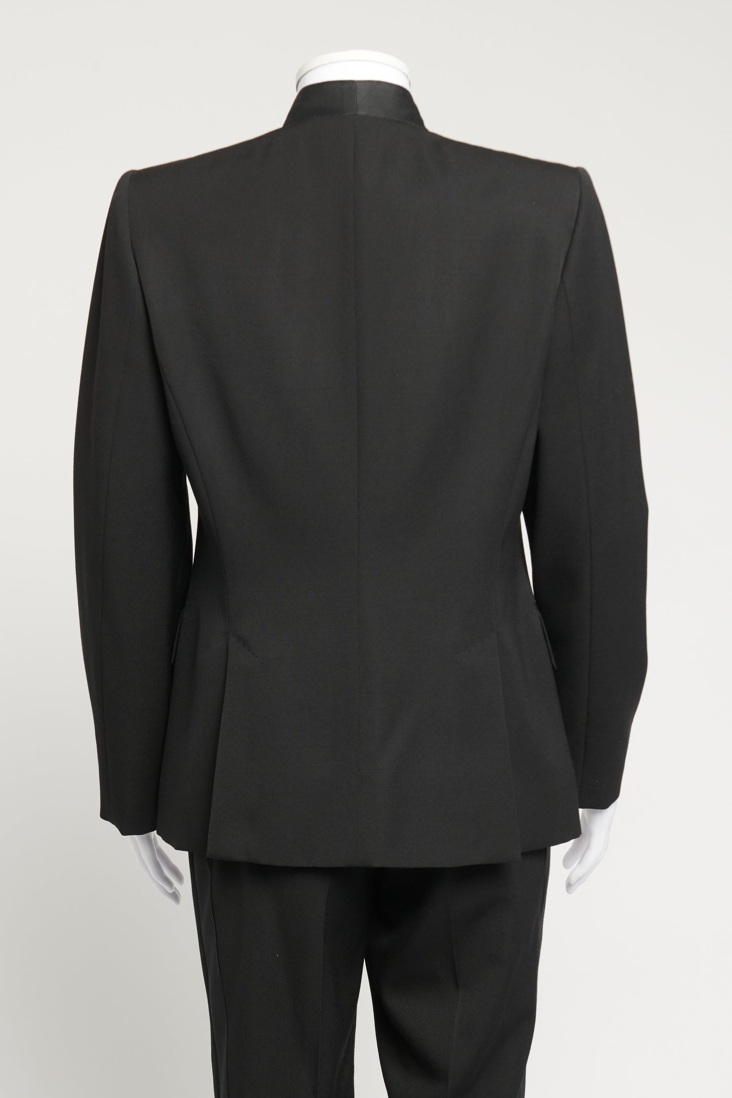 Black Wool Preowned Evening Trouser Suit