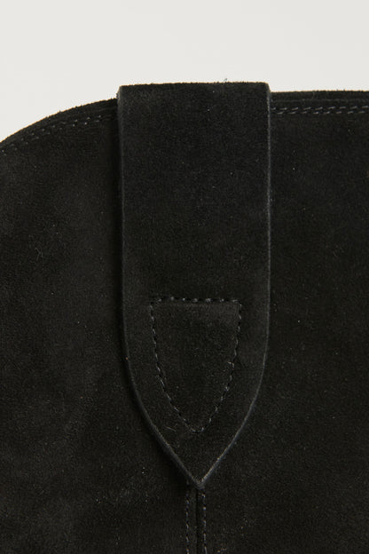 Black Suede Preowned Mid Western Boots