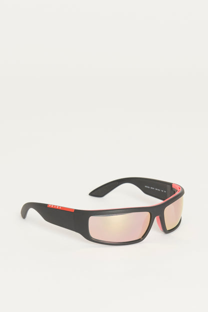 Black SPS 02U Linea Rossa Active Preowned Sunglasses
