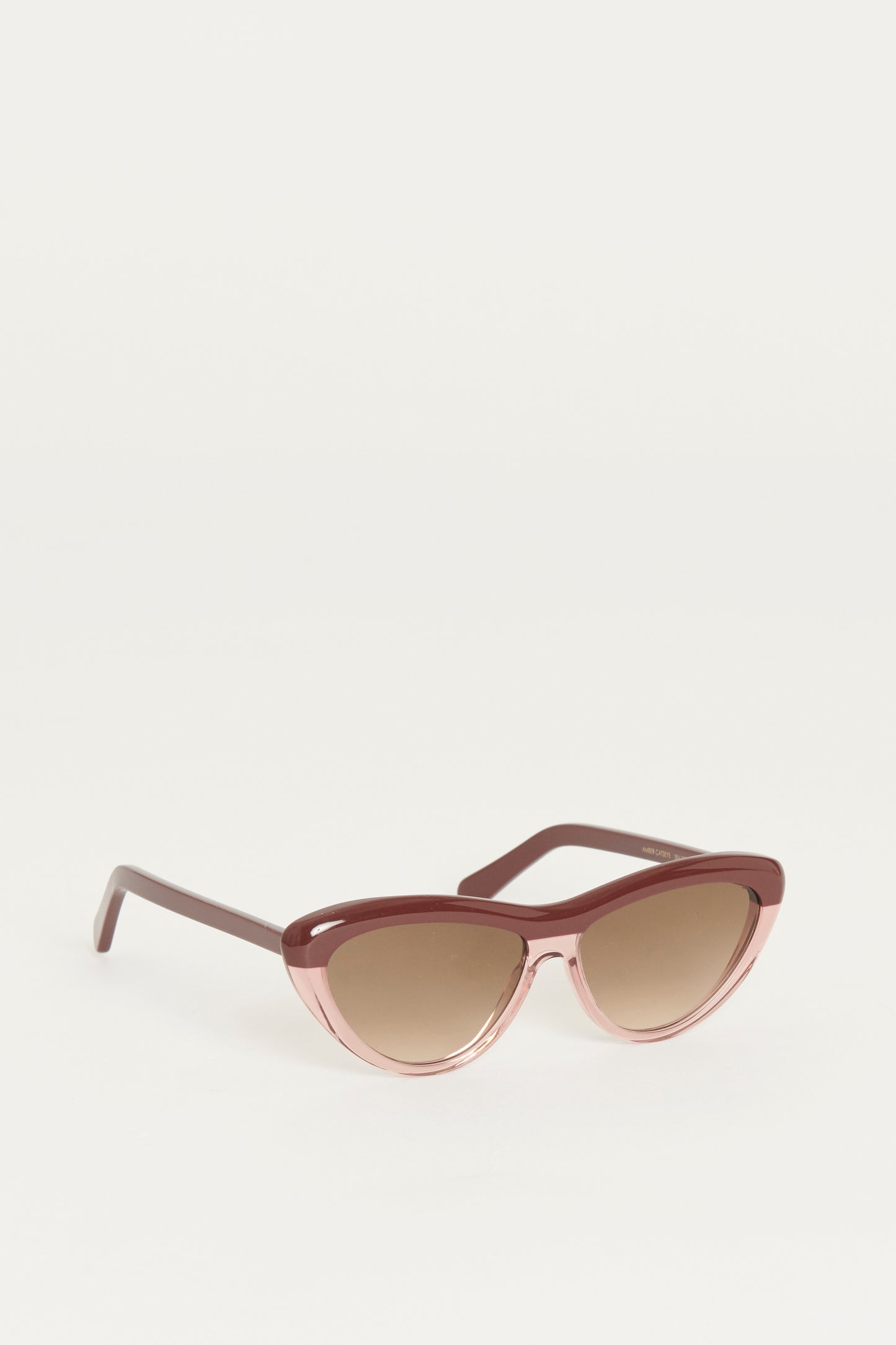 Plum Amber Catseye Preowned Sunglasses