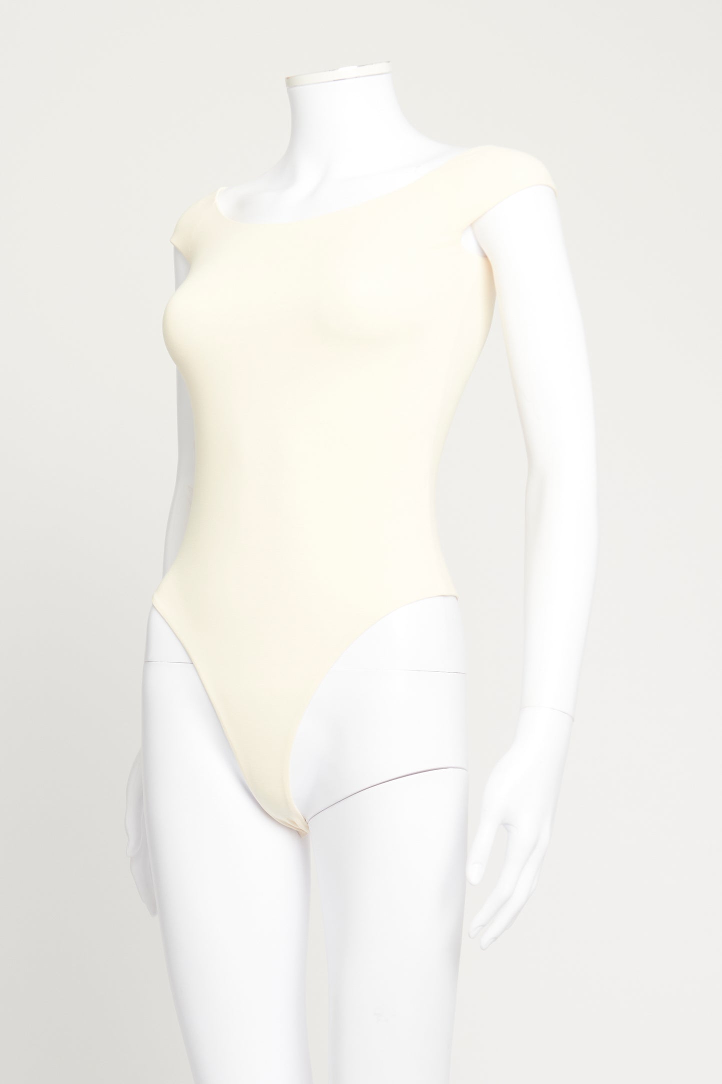 White Off Shoulder Preowned Bodysuit