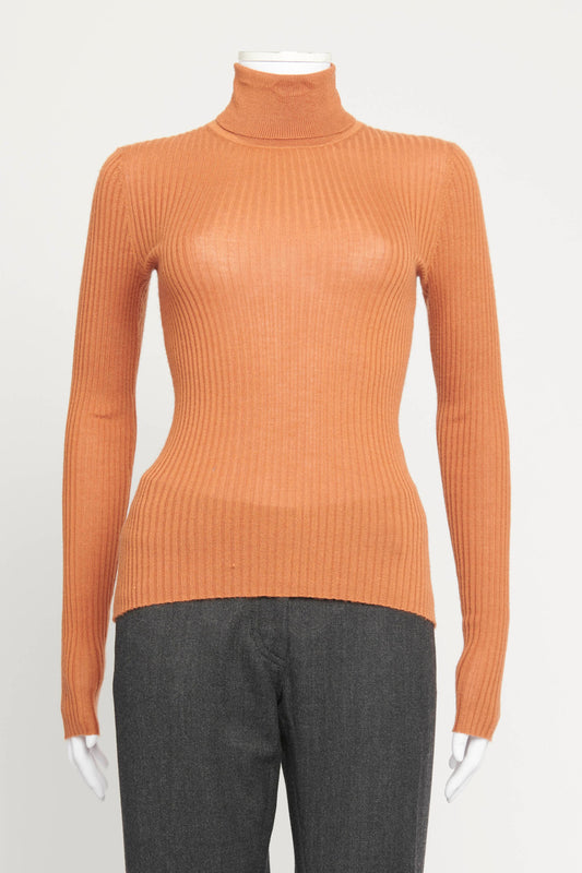 Brown Cashmere Preowned Turtle Neck Jumper