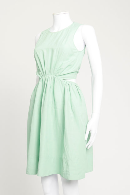 Pistachio Green Open Back Preowned Dress