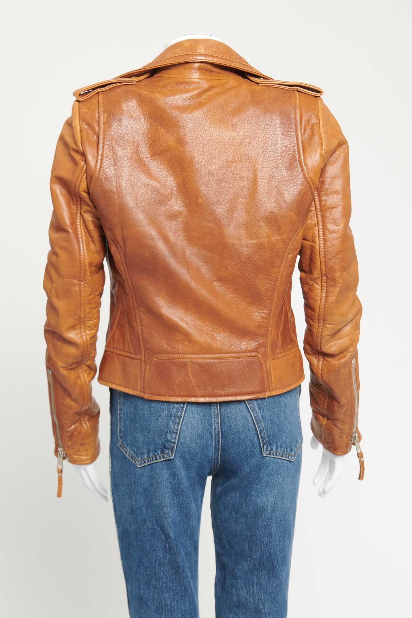 2009 Brown Leather Preowned Jacket