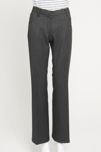 Grey Wool Preowned Trousers