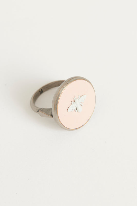 Pink and Silver Bee Preowned Ring