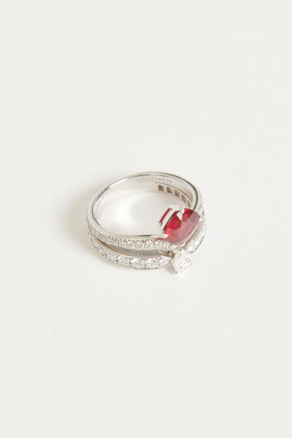 Red Ruby Josephine Eclat Floral Preowned Ring
