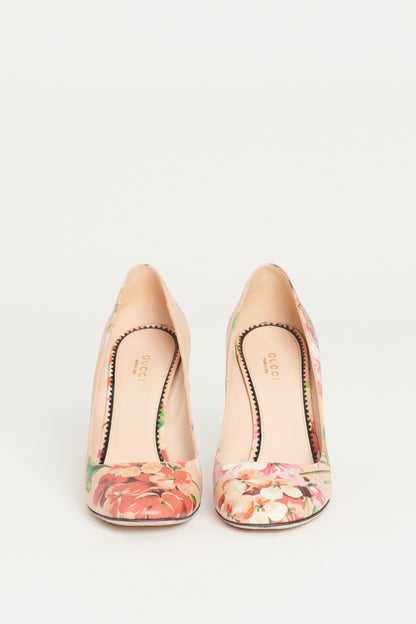 Blush Blooms Print Preowned Pumps