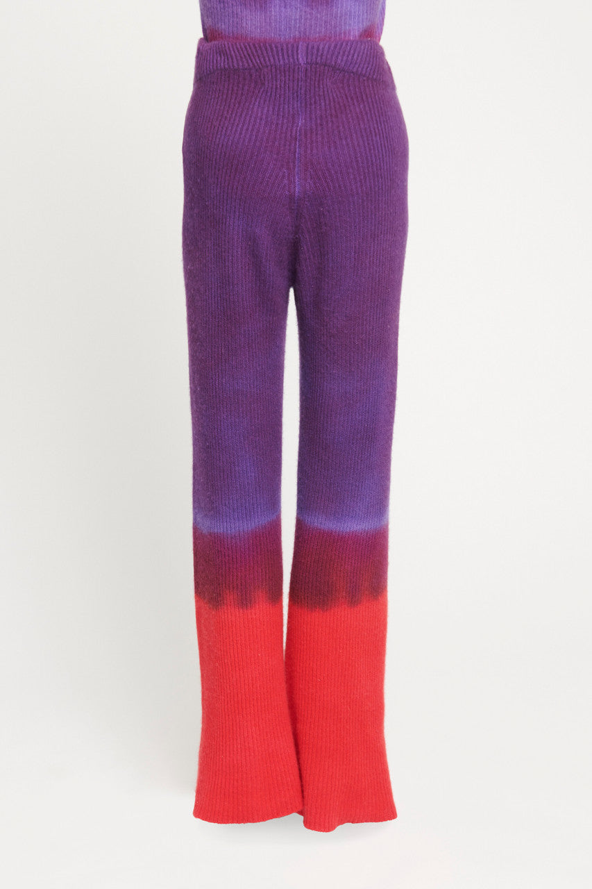 Purple Tie Dye Cashmere Preowned Trouser