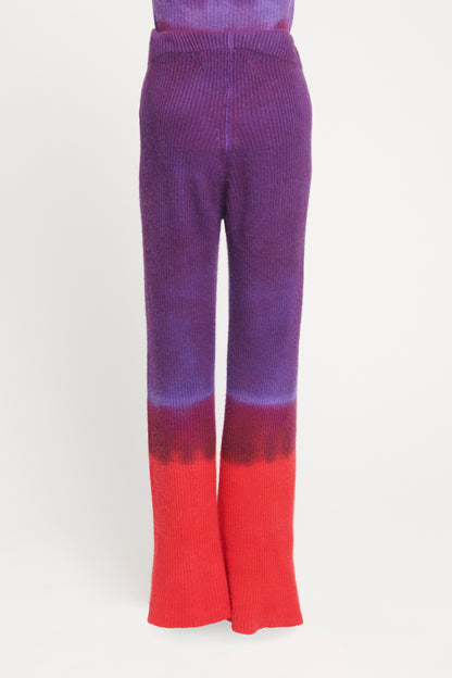 Purple Tie Dye Cashmere Preowned Trouser