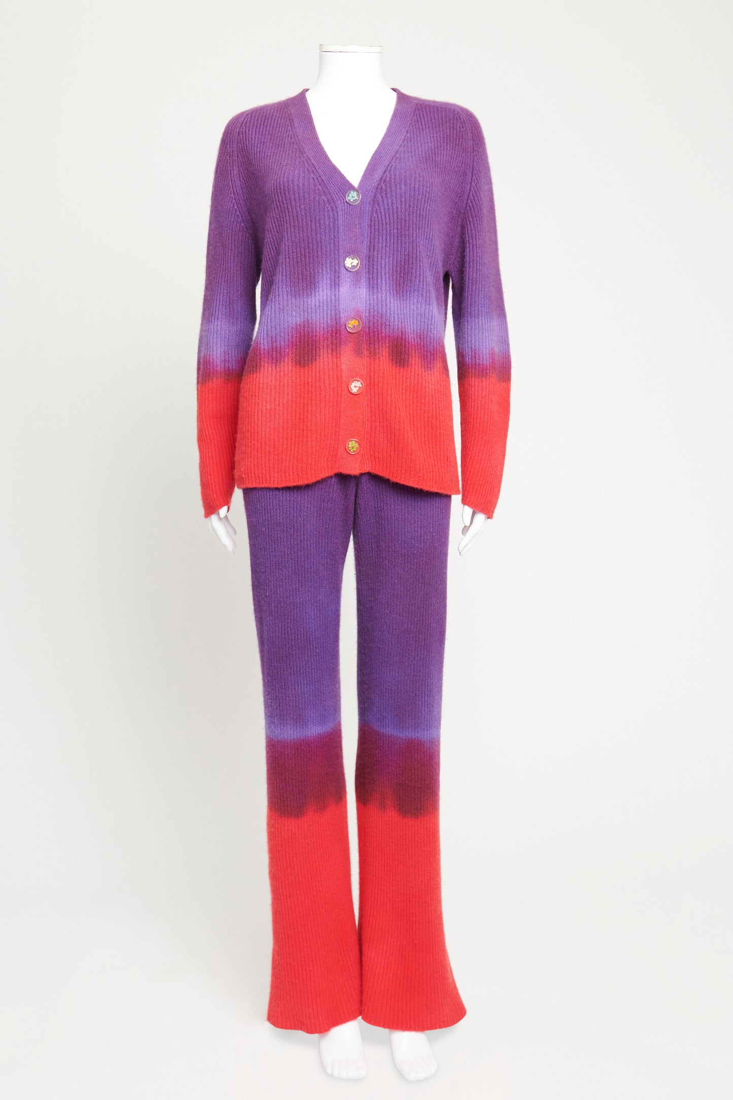 Purple Tie Dye Cashmere Preowned Trouser