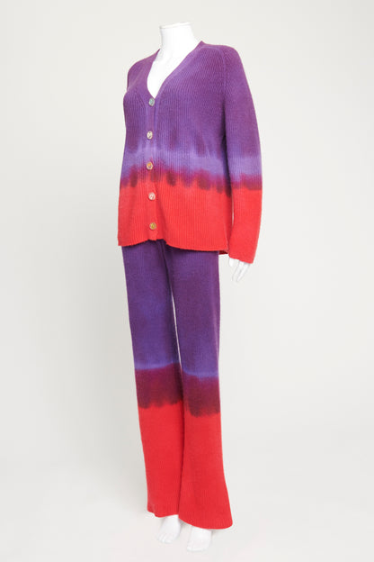 Purple Tie Dye Cashmere Preowned Trouser